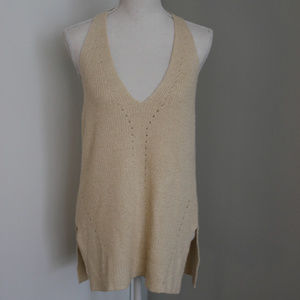 LUSH Tan Pointelle knit tank